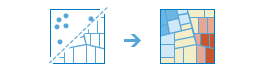 Two-part diagram that produces a layer with different symbology