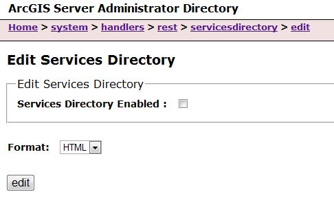 Services Directory options